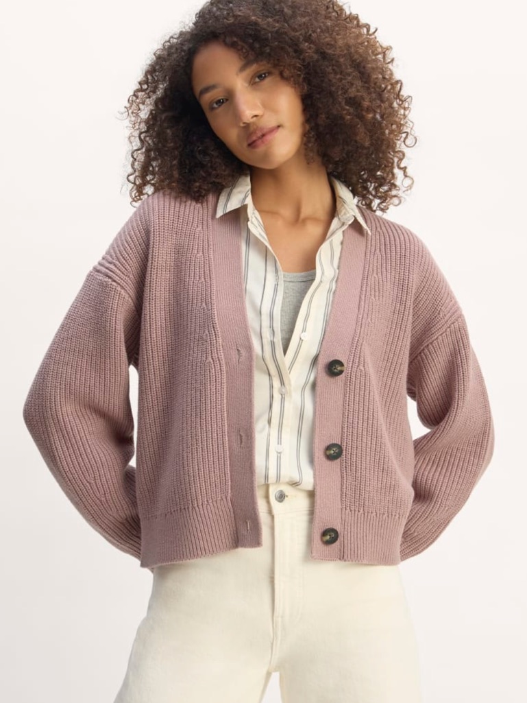 Everlane The Boxy Cardigan In Everyday Cotton
